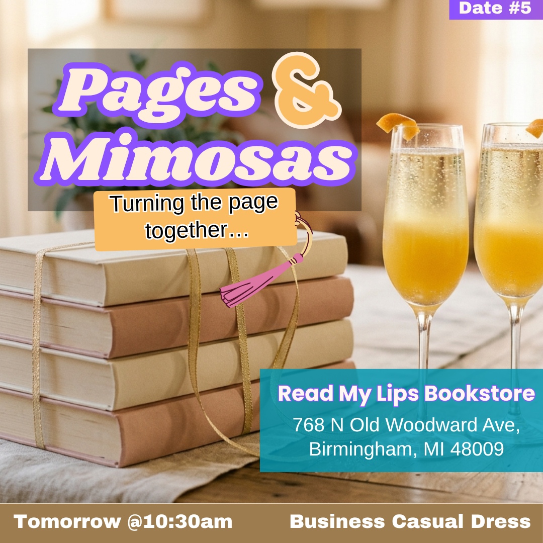 Pages and Mimosas flyer